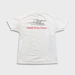 Vintage Y2K Coca Cola Canada T Shirt Mens Large White People Passion Power Tee