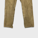 Levi's 502 Pants Mens 32x26 Beige Corduroy Tapered Stretch Regular Fit Mid Rise