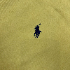 Polo Ralph Lauren Sweater Mens Small Yellow Pony V Neck Pullover