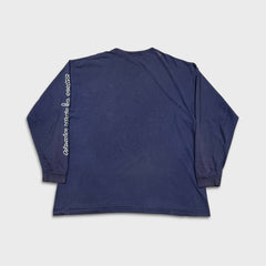 Vintage 90s School Of Hard Knocks Long Sleeve Tee Mens 2XL Blue USA Bulldog Shirt