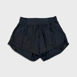 Lululemon Hotty Hot Short II *Long 4" Womens Size 6 Black Athletic Lined