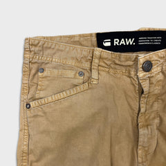 G-Star Raw Pants Mens 34x34 Beige Straight Leg Utility Cargo Casual Trousers
