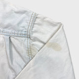 Vintage 90s Levi's Denim Shirt Mens Medium White Casual Western Button Up