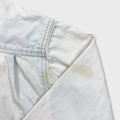 Vintage 90s Levi's Denim Shirt Mens Medium White Casual Western Button Up