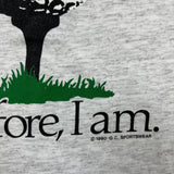 Vintage 1990 I Golf Therefore I Am T Shirt Mens Large Gray USA Sportswear Tee