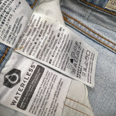 Levi's 501 S Jeans Womens 31x28 Blue Skinny Fit Slim Taper Distressed Light Wash Pants