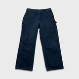 Carhartt Pants Mens 32x27 Blue Loose Original Fit Carpenter Workwear Wide Baggy