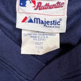 Vintage Majestic Authentic Long Sleeve Shirt Mens Large Blue MLB USA 90s Baseball