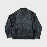 Vintage 90s Sears Leather Jacket Mens XL Black Full Zip Flight A-2 G-1 Bomber