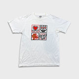 Uniqlo UT Keith Haring Art T Shirt Mens Medium White Four Panel Graphic Tee