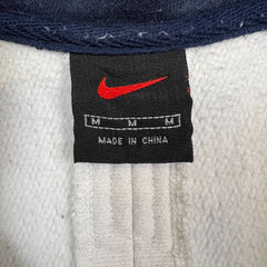 Vintage 90s Nike Athletics 1/4 Zip Sweatshirt Mens Medium White Swoosh Pullover