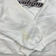 Vintage 2006 Harley Davidson Hoodie Mens Medium White Carolina Biker Hooded Sweater