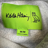 SS22 October's Very Own x Keith Haring Night Owl Hoodie Mens Medium Gray OVO Pullover