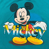 Vintage 90s Mickey Mouse T Shirt Mens Small Blue Disney Graphic Short Sleeve Tee