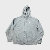 Nike Sportswear Hoodie Mens Medium Gray Swoosh Full Zip Hooded Sweater