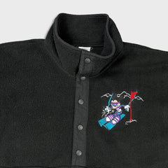 Vintage 90s Disney Mickey Mouse Fleece Mens XL Black 1/2 Snap T Ski Jacket