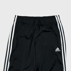 Adidas Track Pants Mens Small Black 3 Stripes Spell Out Training Athletic Jogger