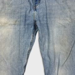 Levi's 502 Jeans Mens 34x33 Blue Regular Taper Fit Light Wash Faded Denim Pants