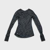 Lululemon 5 Mile Long Sleeve Womens Small Gray Athletic Yoga Thumbhole Shirt