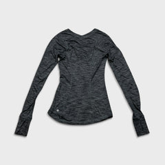 Lululemon 5 Mile Long Sleeve Womens Small Gray Athletic Yoga Thumbhole Shirt