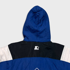 Vintage 90s Starter Toronto Maple Leafs Heavy Jacket Mens XL Blue 1/4 Zip NHL Hockey Coat