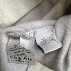 Vintage 90s Stussy Hoodie Mens Small White Arch Logo USA Hooded Sweater