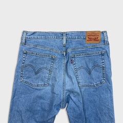 Levi's Wedgie Skinny Jeans Womens 32x26 Blue Light Wash Thrashed High Rise Denim Pants