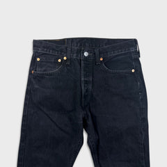 Levi's 501 Jeans Mens 32x30 Black Original Straight Leg Dark Wash Denim Pants