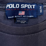 Vintage 90s Ralph Lauren Polo Sport T Shirt Mens Medium Blue Spell Out Faded Tee