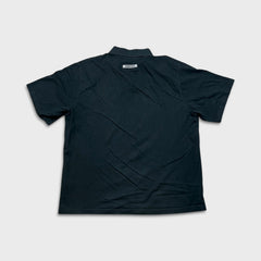 Fear of God Essentials Polo Shirt Mens Large Black Boxy Faded Wash Short Sleeve
