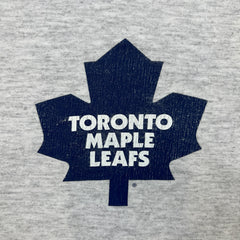 Vintage 90s Starter Toronto Maple Leafs T Shirt Mens Medium Gray NHL Hockey Tee