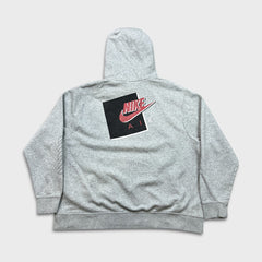 Nike Air Sportswear Hoodie Mens 2XL Gray Swoosh Graphic Hooded Sweater