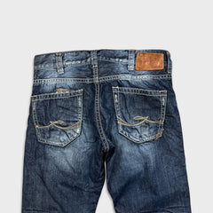 Silver Jeans Co. Zac Mens 33x34 Blue Relaxed Fit Straight Leg Dark Wash Denim Pants