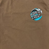 Santa Cruz T Shirt Mens Medium Brown Double Side Skateboard Graphic Tee