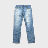 Levi's 511 Jean Mens 34x32 Blue Slim Fit Mid Rise Light Wash Stretch Denim Pants