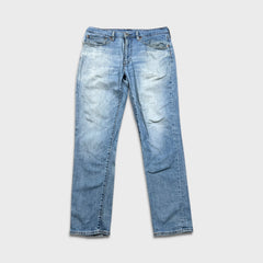 Levi's 511 Jean Mens 34x32 Blue Slim Fit Mid Rise Light Wash Stretch Denim Pants