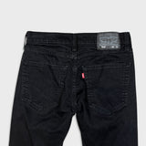 Levi's 512 Jeans Men 30x30 Black Slim Taper Leg Dark Wash Mid Rise Stretch Denim Pants