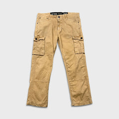 G-Star Raw Pants Mens 34x34 Beige Straight Leg Utility Cargo Casual Trousers