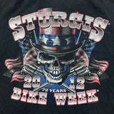 Vintage 2011 Sturgis T Shirt Mens Large Black Double Sided Graphic Biker Motorcycle Tee