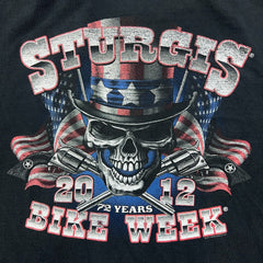Vintage 2011 Sturgis T Shirt Mens Large Black Double Sided Graphic Biker Motorcycle Tee