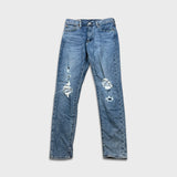 Levi's 512 Jeans Mens 30x30 Blue Slim Taper Medium Wash Distress Stretch Denim Pants
