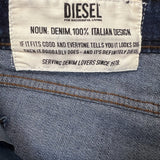 Diesel Jeans Mens 35x30 Blue Thavar Regular Slim Skinny Distressed Frayed Denim Pants