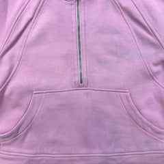 Lululemon Scuba Oversized 1/2 Zip Hoodie Womens Medium Pink Hooded Sweater