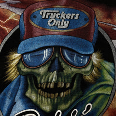 Vintage 90s 3D Emblem Truckers Only T Shirt Mens Large Black Drivin Life Away Tee