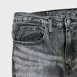 Levi's 502 Jeans Mens 34x30 Grey Regular Taper Fit Stretch Stone Wash Fade Denim Pants