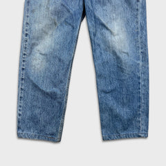 Levi's 550 Jeans Mens 30x27 Blue Relaxed Fit Straight Leg Light Wash Baggy Denim Pants