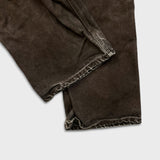 Vintage Carhartt Overalls Mens 40x30 Brown Duck Bib Double Knee Carpenter Workwear