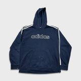 Adidas Hoodie Mens Large Blue Essentials Spell Out Hooded Sweater