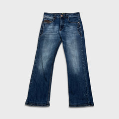 Polo Ralph Lauren Jeans Mens 32x28 Blue Medium Wash Western Cowboy Embroidered Pants