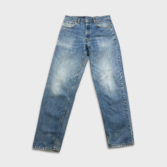 Vintage Levi's 550 Jeans Mens 34x34 Blue Relaxed Fit Tapered Leg 90s Light Wash Denim Pants